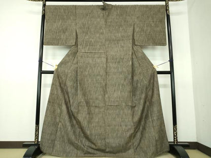 平和屋着物●上質な紬　縞　正絹　逸品　DABG8246ps