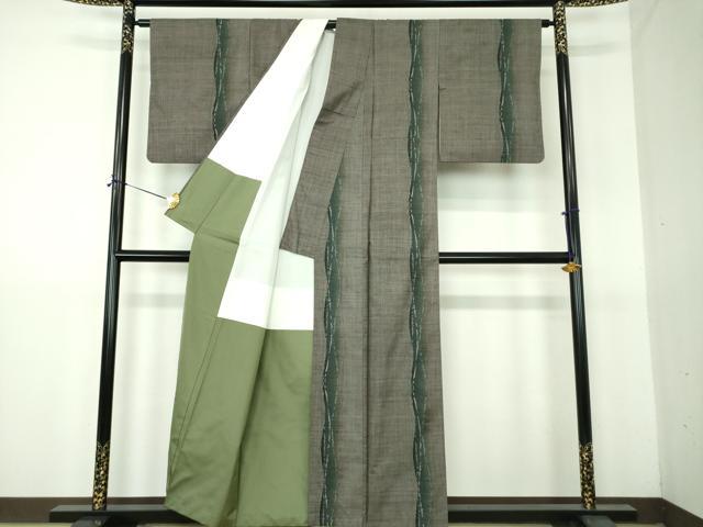 平和屋着物●本場大島紬　9マルキ　よろけ縞　正絹　逸品　DABG8249ps