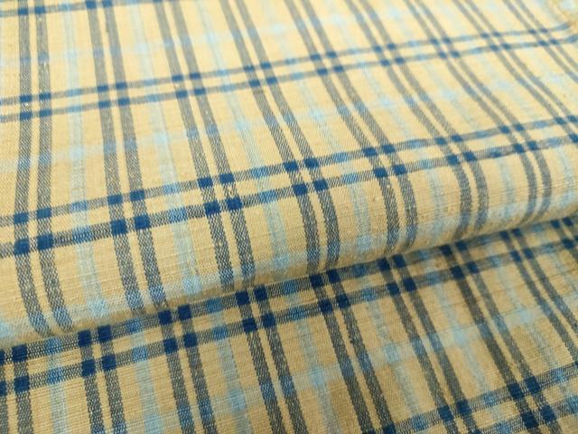 平和屋着物●上質な紬　格子　正絹　逸品　DABG8251ps