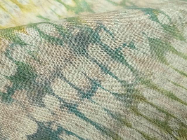 平和屋着物●訪問着　紬地　総杢目絞り　霞文　正絹　逸品　DABG8259ps