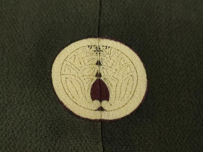 平和屋本店●アンティーク　大正ロマン　振袖　駒刺繍　源氏車吉祥花文　暈し染め　金彩　正絹　逸品　DABG8261ps