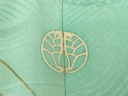 平和屋本店●アンティーク　大正ロマン　振袖　駒刺繍　吉祥花舟　金銀彩　正絹　逸品　DABG8262ps
