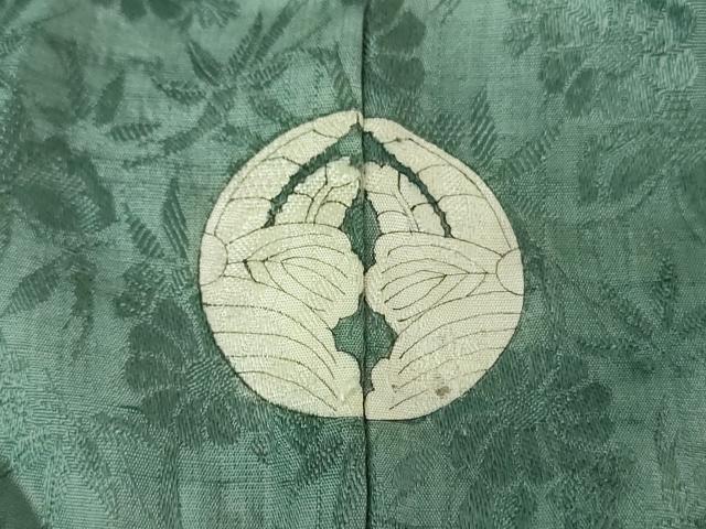 平和屋本店●アンティーク　大正ロマン　中国三大刺繍　相良刺繍　色留袖　流水花文　銀糸　正絹　逸品　DABG8264ps