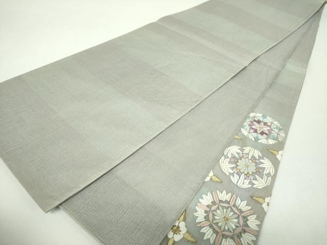平和屋着物＊夏物　中国三大刺繍　相良刺繍　総刺繍　太鼓柄袋帯　花丸文　金糸　正絹　逸品　DABG8370ps
