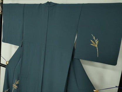 平和屋着物●訪問着　総駒刺繍　総刺繍　笹竹文　金銀糸　ますいわ屋扱い　正絹　逸品　DABG8408ps