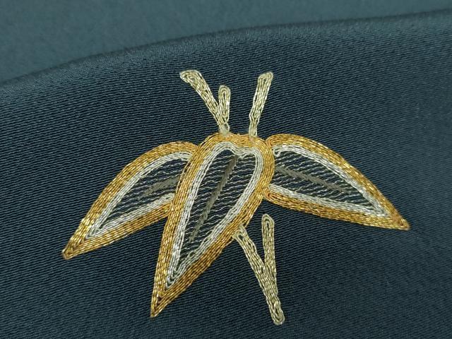 平和屋着物●訪問着　総駒刺繍　総刺繍　笹竹文　金銀糸　ますいわ屋扱い　正絹　逸品　DABG8408ps