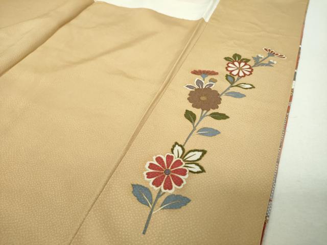 平和屋着物●訪問着　駒刺繍　舞蝶花文　暈し染め　金彩　正絹　逸品　DABG8416ps