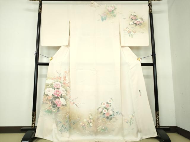 平和屋着物●京友禅の第一人者　松井青々　訪問着　吉祥花文　暈し染め　金彩　正絹　逸品　DABG8417ps