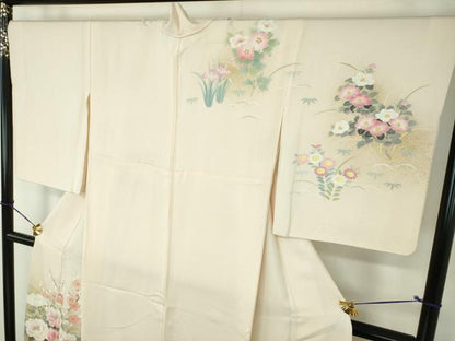 平和屋着物●京友禅の第一人者　松井青々　訪問着　吉祥花文　暈し染め　金彩　正絹　逸品　DABG8417ps