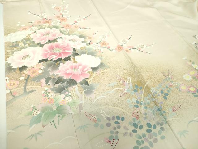 平和屋着物●京友禅の第一人者　松井青々　訪問着　吉祥花文　暈し染め　金彩　正絹　逸品　DABG8417ps