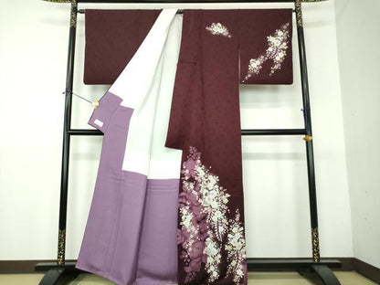 平和屋着物●越後十日町の一流染匠　桐屋・翠山工房　訪問着　絞り　辻が花　金彩　やまと金ラベル　正絹　逸品　DABG8427ps