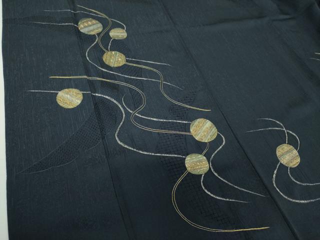平和屋着物●中国三大刺繍　スワトウ刺繍　汕頭刺繍　総刺繍　訪問着　流水花丸文　金銀彩　健勝苑扱い　正絹　逸品　DABG8428ps