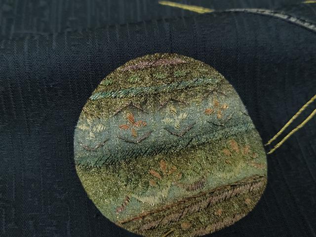 平和屋着物●中国三大刺繍　スワトウ刺繍　汕頭刺繍　総刺繍　訪問着　流水花丸文　金銀彩　健勝苑扱い　正絹　逸品　DABG8428ps