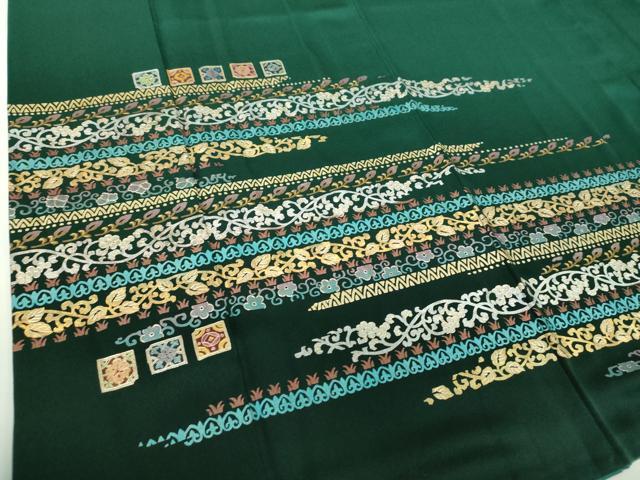 平和屋着物●金彩友禅　卓越技能者・名工・和田光正　訪問着　葡萄唐草花文　金銀彩　正絹　逸品　DABG8430ps