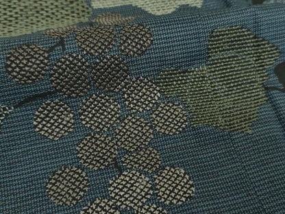 平和屋着物●本場大島紬　訪問着　作家物　刺繍　雅一扇　葡萄蔦の葉文　ほていや扱い　正絹　逸品　未使用　DABG8431ps