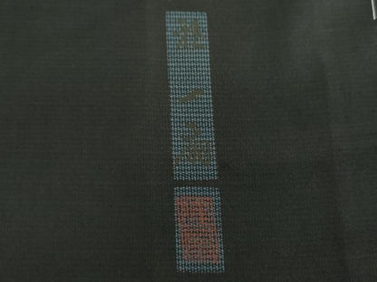 平和屋着物●本場大島紬　訪問着　作家物　刺繍　雅一扇　葡萄蔦の葉文　ほていや扱い　正絹　逸品　未使用　DABG8431ps