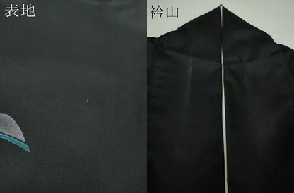 平和屋着物●螺鈿作家　甲斐泰造　本場染大島紬　訪問着　流水松文　金彩　正絹　逸品　DABG8436ps