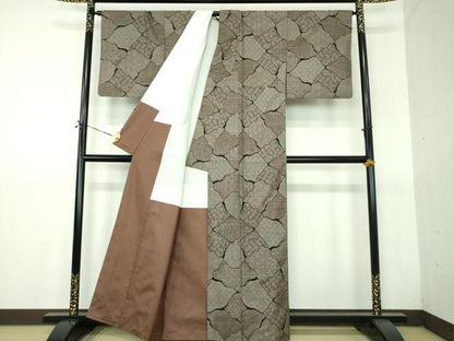 平和屋着物●本場大島紬　9マルキ　吉祥文様　正絹　逸品　DABG8445ps