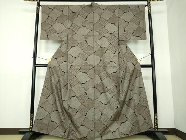 平和屋着物●本場大島紬　9マルキ　吉祥文様　正絹　逸品　DABG8445ps