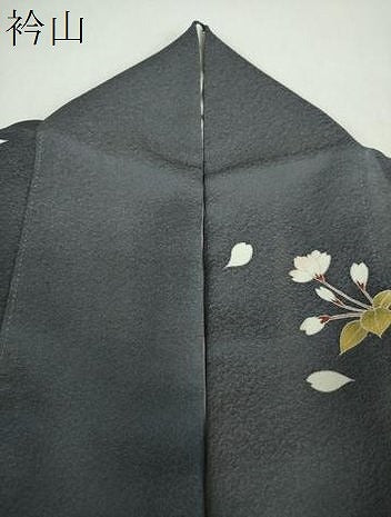 平和屋着物●訪問着　駒刺繍　舞桜　鴛鴦文　暈し染め　金彩　正絹　逸品　DABG8446ps