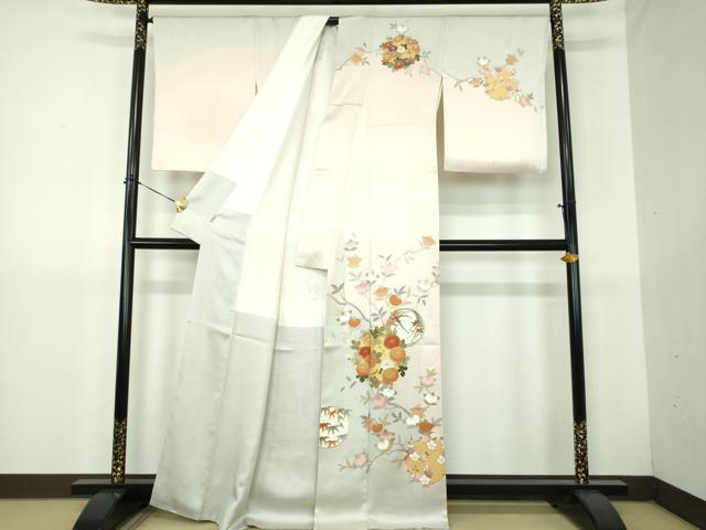 平和屋着物●訪問着　吉祥花丸文　金彩　ますいわ屋扱い　正絹　逸品　DABG8455ps