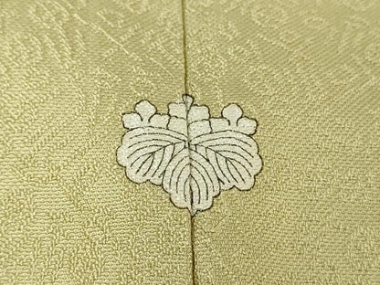 平和屋着物●上質な色無地　福叶　柳茶色　正絹　逸品　DABG8458ps