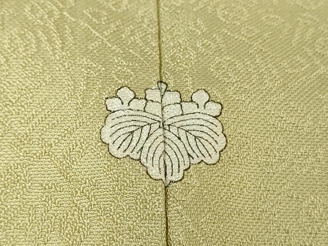 平和屋着物●上質な色無地　福叶　柳茶色　正絹　逸品　DABG8458ps