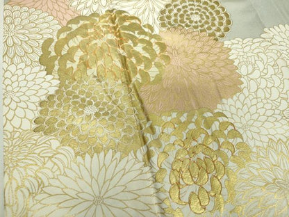 平和屋着物●訪問着　駒刺繍　菊文　乱菊　金彩　正絹　逸品　DABG8460ps