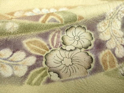 平和屋着物●樋熊哲也　訪問着　辻が花　絞り　手描き　束ね熨斗　辻が花　暈し染め　ロング丈　正絹　逸品　DABG8465ps