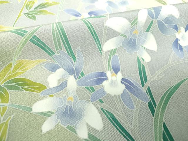 平和屋着物●十日町友禅作家　松雨　訪問着　吉祥花文　暈し染め　正絹　逸品　未使用　DABG8467ps