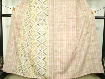 平和屋着物●訪問着　紬地　ろうけつ染め　七宝繋ぎ　正絹　逸品　DABG8475ps