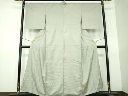 平和屋着物●上質な紬　花織　松染　証紙付き　正絹　逸品　DABG8476ps