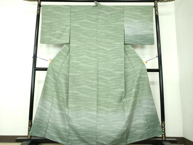 平和屋着物●訪問着　紬地　霞文　正絹　逸品　DABG8485ps