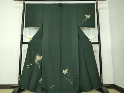 平和屋着物●訪問着　駒刺繍　楽器桜鳥文　金銀彩　やまと誂製　正絹　逸品　DABG8487ps