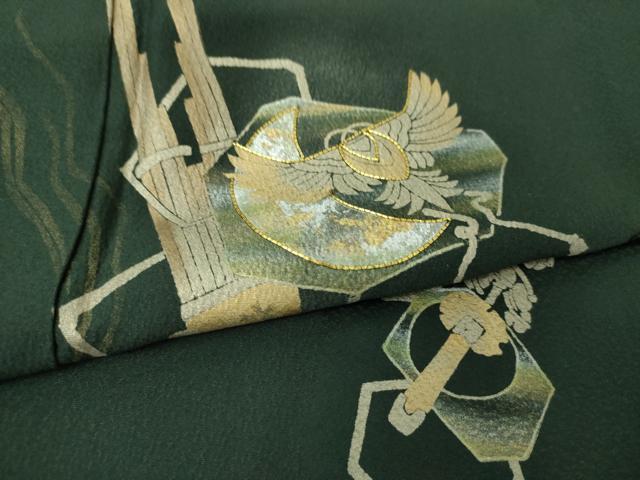 平和屋着物●訪問着　駒刺繍　楽器桜鳥文　金銀彩　やまと誂製　正絹　逸品　DABG8487ps