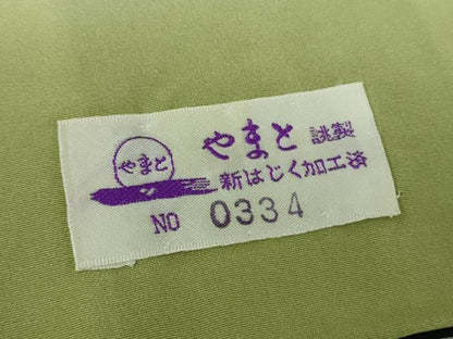 平和屋着物●訪問着　駒刺繍　楽器桜鳥文　金銀彩　やまと誂製　正絹　逸品　DABG8487ps