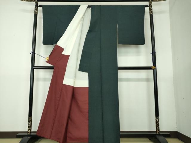 平和屋着物●本塩沢　蚊絣　正絹　逸品　DABG8492ps