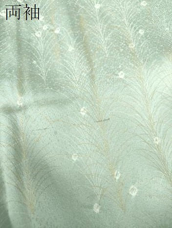 平和屋着物●訪問着　刺繍　絞り　松皮菱花文　金彩　正絹　逸品　DABG8496ps