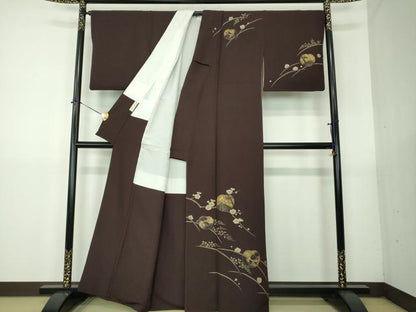 平和屋着物●訪問着　松竹梅　金彩　正絹　逸品　DABG8497ps