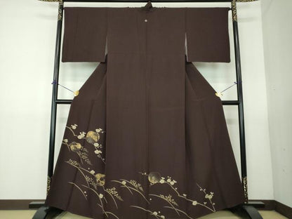 平和屋着物●訪問着　松竹梅　金彩　正絹　逸品　DABG8497ps