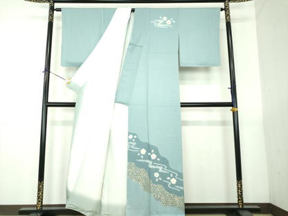 平和屋着物●訪問着　絞り　舞梅　金彩　正絹　逸品　未使用　DABG8499ps