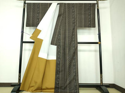 平和屋着物●本場大島紬　花間道　正絹　逸品　DABG8500ps