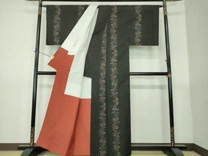 平和屋着物●本場大島紬　9マルキ　花間道　正絹　逸品　DABG8503ps