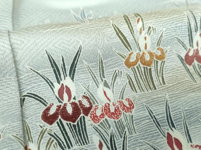 平和屋着物●訪問着　刺繍　杜若　暈し染め　正絹　逸品　未使用　DABG8505ps