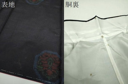 平和屋着物●結城紬　80亀甲　飛び亀甲柄　鶏頭　正絹　逸品　未使用　DABG8511ps