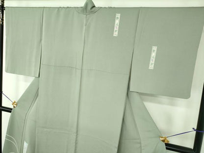 平和屋着物●訪問着　友禅　結び紐花鳥文　正絹　逸品　DABG8512ps