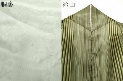 平和屋着物●本場染大島紬　更紗花間道　正絹　逸品　DABG8514ps