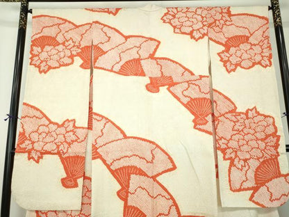 平和屋着物●豪華振袖　総絞り　扇面花文　正絹　逸品　DABG8518ps