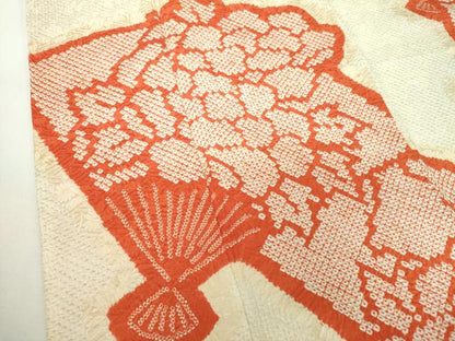 平和屋着物●豪華振袖　総絞り　扇面花文　正絹　逸品　DABG8518ps