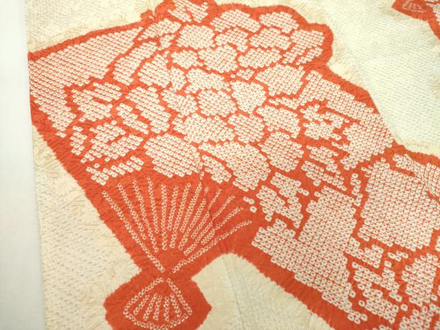 平和屋着物●豪華振袖　総絞り　扇面花文　正絹　逸品　DABG8518ps
